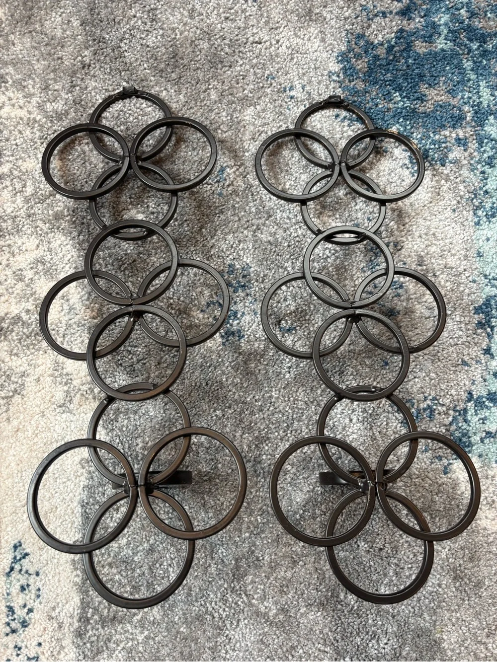 Mikasa home accents Antique Gold Interlocking Rings wall sconces - Set of 2